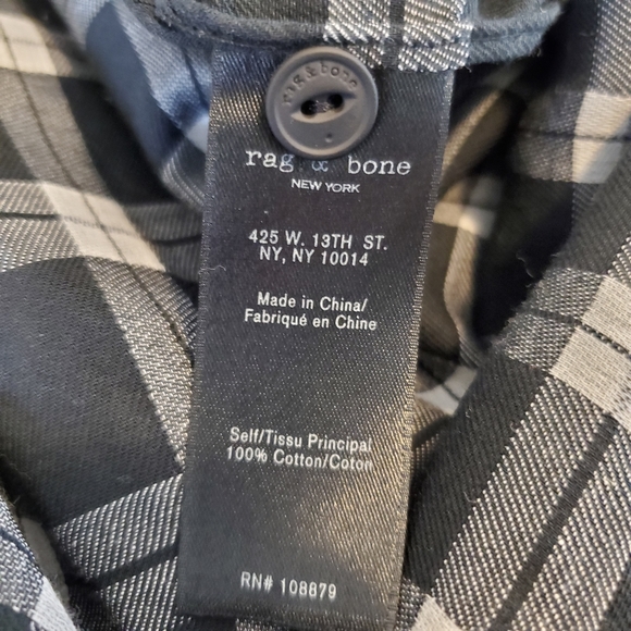 RAG & BONE JEAN Plaid Top (S/P) - Picture 5 of 6